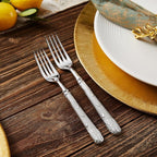 KEAWELL Premium Versailles Silverware Set, 20-Piece Flatware for 4, 18/10 Stainless Steel, Heavy-Duty, Mirror Polished, Royal Engraved Handle, For Formal Dining, Dishwasher Safe (20, Silver)