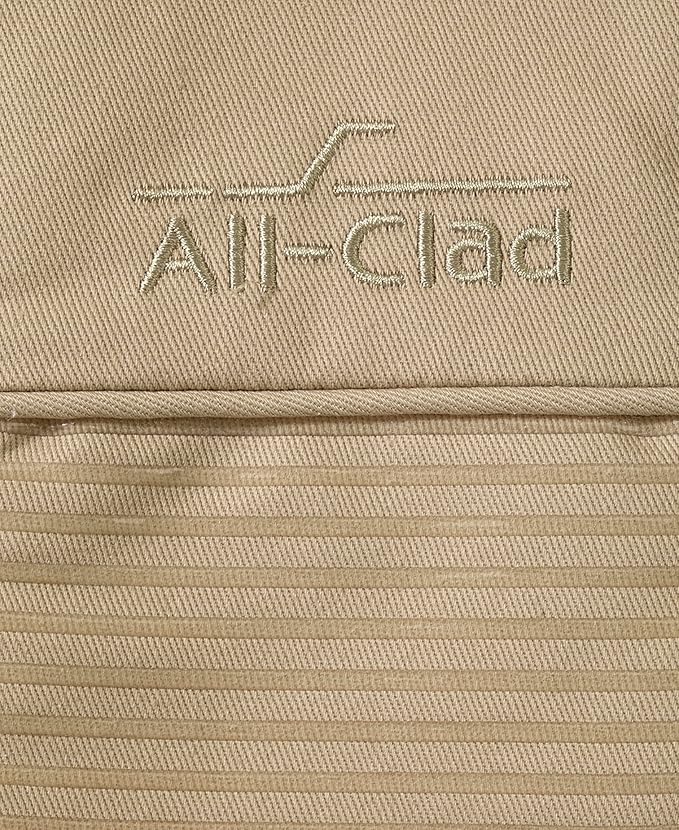 All-Clad Silicone Oven Mitts: Heat Resistant up to 500 Degrees - 100% Cotton & Silicone, 14"x7" Oven Mitt for Kitchen and Barbeque, 2-Pack, Cappuccino