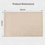 Beige Cloth Placemats Set of 8 - Double Thickened Easy to Clean Linen Style Fabric Placemats - Machine Washable Placemats - Heat Resistant Non-Slip Table Mats (Beige, 8)