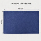 Navy Blue Cloth Placemats Set of 8 - Double Thickened Easy to Clean Linen Style Fabric Placemats - Machine Washable Placemats - Heat Resistant Non-Slip Table Mats (Navy Blue, 8)