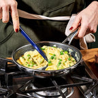 HexClad Hybrid Nonstick 8-Inch Frying Pan, Stay-Cool Handle, Dishwasher-Friendly, Oven-Safe Up to 900°F, Induction Ready, Compatible with All Cooktops