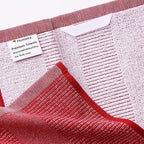 Homaxy Premium Kitchen Towels(18”x 28”, 6 Pack), Large Cotton Kitchen Hand Towels, Flat and Terry Dish Towels, 380 GSM Highly Absorbent Tea Towel Set with Hanging Loop, Red