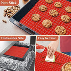 Silicone Baking Mat, 16 IN x 10 FT Free Cutting Baking Sheet,Non-Stick Reusable Dough & Pastry Mat,Non-Slip Silicone Mat Roll for Air Fryer Liner,Freeze Dryer,Oven Baking Pan,Kitchen Counter