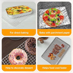 2PCS Cooling Racks for Cooking and Baking - 10" x 16"Heavy Duty Stainless Steel Wire Rack for Baking, Grilling, Roasting - Oven & Dishwasher Safe - Fits Half Sheet Pan（Silver）