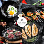 Zulay Kitchen Premium Fish Spatula Stainless Steel - Slotted, Non-Stick & Easy to Clean Fish Turner with Ergonomic Handle - Perfect for Cooking & Dishwasher Safe 12.8"