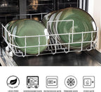 LERATIO Ceramic Dinner Plates Set of 6, 10.5 Inch Handmade Reactive Glaze Porcelain Plates, Coupe Shape Dinnerware Dishes Set for Kitchen,Oven& Microwave & Dishwasher Safe, Scratch Resistant-Green