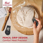 Sourdough Starter Kit – 24oz Starter Jar, 2 Cotton Rope Banneton Proofing Baskets, Magnetic Bread Lame for Scoring – Gift for Bakers & Complete Sourdough Bread Baking Set