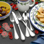 Pearl 20 Piece Set service for 4 stainless steel flatware 18/10 Silverware Made in USA