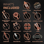 Mixology Bartender Kit – 24 Piece Rose Gold Cocktail Shaker Set w/Stand – Essential Home Bar Accessories Martini Shaker, Jigger, Muddler, Chilling Cubes & More