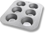USA Pan Nonstick Toaster Oven 6 Cup Muffin Pan, Aluminized Steel
