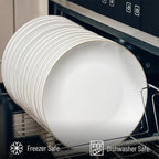 BTaT- White Dessert Plates with Gold Rim, Set of 12, 8", Porcelain, Small Plates for Appetizers, Small Appetizer Plates Ceramic, Dessert Plates Porcelain Dessert Plates Ceramic Dessert Plates