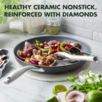 GreenPan Lima Hard Anodized Healthy Ceramic Nonstick 18 Piece Cookware Bakeware Pots and Pans Set, PFAS-Free, Oven Safe, Gray