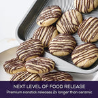 Circulon Total Bakeware Nonstick Cookie Baking Sheet, 10" x 15", Dark Gray