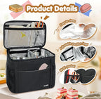 Chocolate Fountain Storage Bag, Compatible with Nostalgia 3/4-Tier Electric Chocolate Fondue Fountain Machine, Insulated Organizer with Adjustable Dividers for Fondue Fountain, Gifts Ideas (Bag Only)