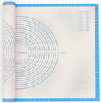 28 * 20 inches Blue, Non-Slip Silicone Baking Sheets - Baking Mat with 0.7mm Thickness - Non-Stick Pastry & Cookie Mat for Kitchen Counter for Rolling Out Dough with Measurements.