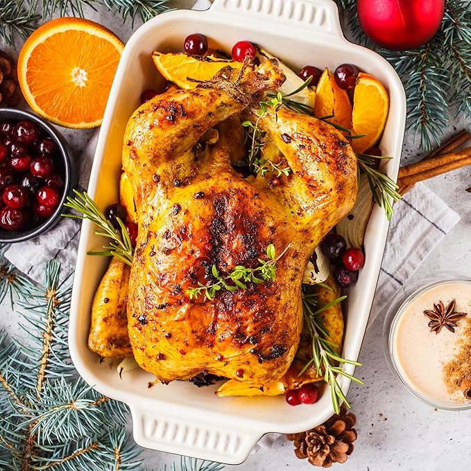 Sunvivi 26lb 22-Quart Roaster Oven, Electric Roaster Oven with Viewing Lid, Turkey Roaster with Unique Defrost/Warm Function, Large Roaster with Removable Pan & Rack, Stainless Steel, Blue