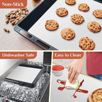 Silicone Baking Mat, 12 IN x 10 FT Free Cutting Baking Sheet,Non-Stick Reusable Dough & Pastry Mat,Non-Slip Silicone Mat Roll for Air Fryer Liner,Freeze Dryer,Oven Baking Pan,Kitchen Counter