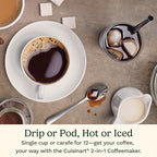 Cuisinart 12-Cup Coffee Maker, Single-Serve Brewer Glass Carafe, Automatic Hot & Iced Coffee Machine, Brew Strength Control and Brew Pause, SS-16, Stainless Steel