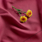 Solino Home Beet Linen Tablecloth 60 x 120 Inch - 100% Pure Linen Hemstitch Table Cloth for Rectangle Tables - Classic Hemstitch, Machine Washable Tablecloth for Summer, Fall, Autumn