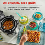 Instant Pot Duo Crisp 11-in-1 Air Fryer and Electric Pressure Cooker Combo with Multicooker Lids that Air Fries, Steams, Slow Cooks, Sautés, Dehydrates, & More, Free App With Over 800 Recipes, 6 Quart