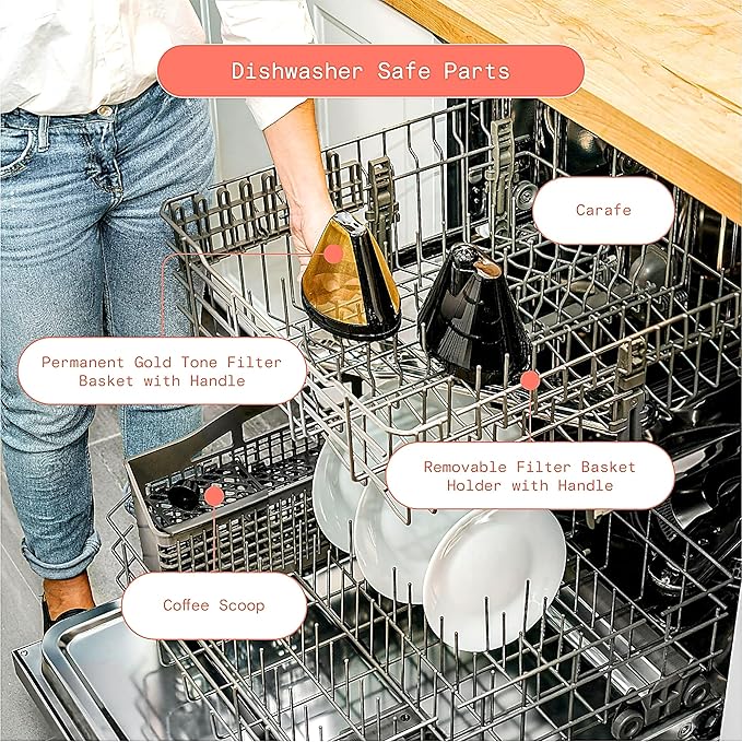 Beautiful Large Capacity 14-Cup Programmable Coffee Maker with 1-4 Cup Mode & Charcoal Filter by Beautiful (Cornflower Blue)