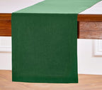 Solino Home Linen Pine Green Table Runner 108 Inches Long - 100% Pure Linen 14 x 108 Inch Table Runner for Summer, Fall, Autumn - Fete