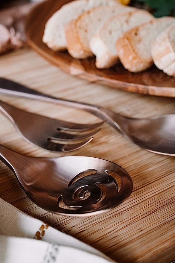 Knork 3-Piece Serving Set Copper Titanium Coated