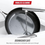 Blue Diamond 8" Nonstick Frying Pan Skillet, Diamond Infused PFAS & PTFE-Free Ceramic Pot, Dishwasher & Oven Safe, Stay Cool Handle, Durable Non Toxic Metal Utensil Safe, Egg & Omelet Pan, Gray