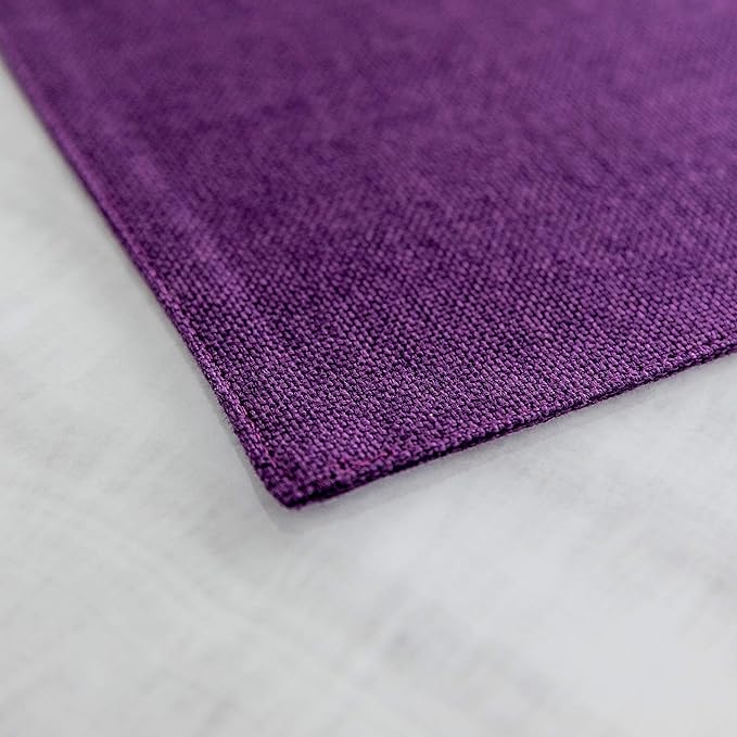 Home Brilliant Placemats Set of 6 Heat Resistant Dining Table Place Mats for Kitchen Table, 13 x 19 inches, Purple