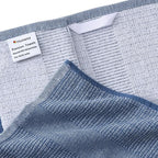 Homaxy Premium Kitchen Towels(18”x 28”, 6 Pack), Large Cotton Kitchen Hand Towels, Flat and Terry Dish Towels, 380 GSM Highly Absorbent Tea Towel Set with Hanging Loop, Navy Blue