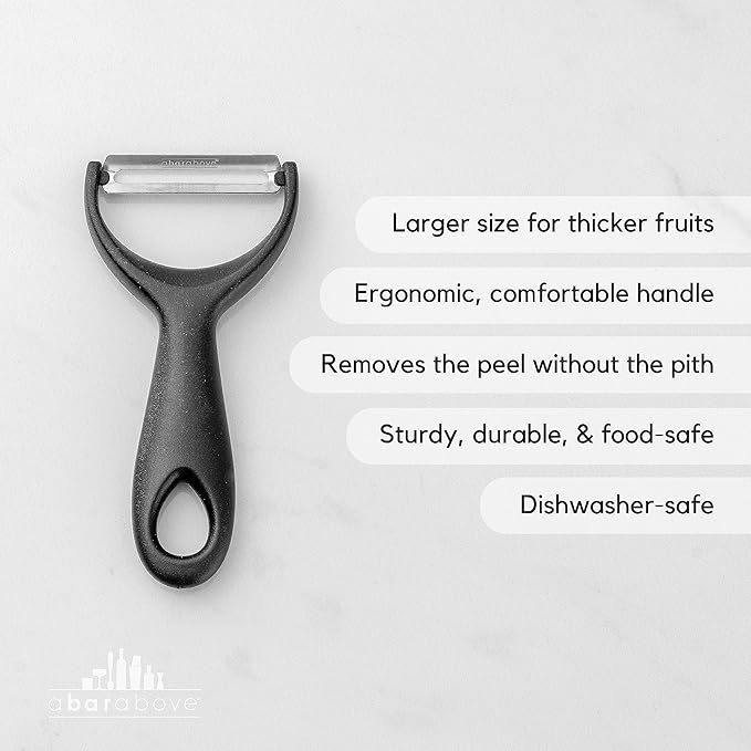 A Bar Above Stainless-Steel Citrus Peeler, Premium Fruit Peeler for Oranges, Lemons, and Limes, Bartender Garnish Tool for Cocktails, Professional Grade Zester, Durable Bar Tool for Home and Bar Use