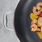 316L Stainless Steel 7QT Saute Pan Hexagon Nonstick Wok with Lid, Two Handle to Hold, PFOA Free, Dishwasher Oven Safe (12.5 inches,7QT)