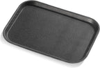 New Star Foodservice 24852 Restaurant Grade Non-Slip Tray, Plastic, Rubber Lined, Rectangular, 10-Inch x 14-Inch, Black