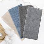 Homaxy Premium Kitchen Towels(18”x 28”, 6 Pack), Large Cotton Kitchen Hand Towels, Flat and Terry Dish Towels, 380 GSM Highly Absorbent Tea Towel Set with Hanging Loop, Grey/Khaki/Black