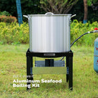 VIVOHOME 65 Qt. Seafood Boil Pot with 45 Qt. Basket and 110,000 BTU Propane Burner Stand for Crawfish Crab Shrimp Lobster
