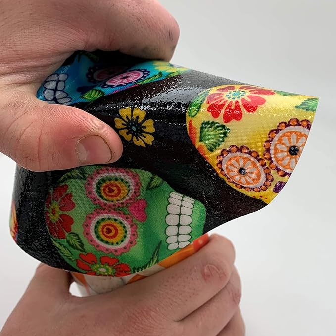 Andreas Silicone JO-135 Non-Slip 6.25" Jar Opener, Easy Lid Opener, Made with Silicone and Fabric, Dishwasher Safe, Garlic Peeler, Sugar Skulls, 6.25 inch