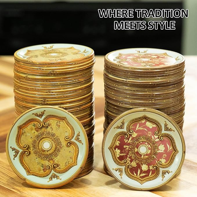 Supa Ant Canning Lids Regular Mouth (100pcs) Decorative Tin Canning Lids Regular Mouth (Versailles) Buckle Proof and Rust Proof - Perfect Fit Can Lid for Mason Jars Canning Supplies