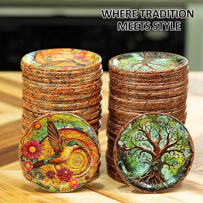 Supa Ant Wide Mouth Canning Lids (100pcs) Decorative Tin Canning Lids Wide Mouth (Wood Frame) Buckle Proof and Rust Proof - Perfect Fit Can Lid for Mason Jars Canning Supplies