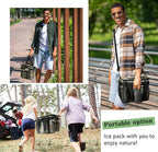 Tirrinia Large Insulated Cooler Bag - Outdoor Leakproof Cooler Box for Women & Men - Portable Freezer Bag with Adjustable Shoulder Strap for Camping, Picnic, Golf, Beach