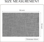 Softalker Faux Linen Placemats Set of 6-12 x 18 Inch, Heat Resistant Double Layered Durable Burlap Farmhouse Place Mats, Non-Slip Washable Rustic Table Mats for Dining, Kitchen, Party（Light Grey