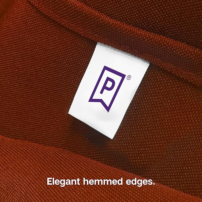 Gee Di Moda Rectangle Tablecloth - 60 x 126 Inch Burnt Orange - Heavy Duty, Washable Fabric - For 8 Ft Rectangular Table, Buffet, Dinner, Wedding & Baby Shower