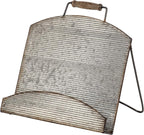 Red Co. 11” x 11” Corrugated Metal Cookbook Display Stand & Recipe Holder with Handle