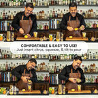 A Bar Above Premium Quality Hand Juicer, for Cocktails, Heavy Duty, Stainless Steel Juicer, Lime, Lemon, and Oranges, Citrus Juicers, for Mixologists and Bars, Fruit Juice Extractor, Silver, 3 Pack