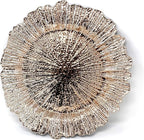 allgala 13-Inch 6-Pack Heavy Quality Round Charger Plates-Reed Rose Gold-HD80333