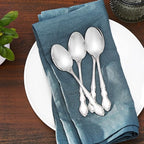 Oneida Dover Fine Flatware Teaspoons, Set of 4 , 18/10 Stainless Steel, Silverware Set, Dishwasher Safe