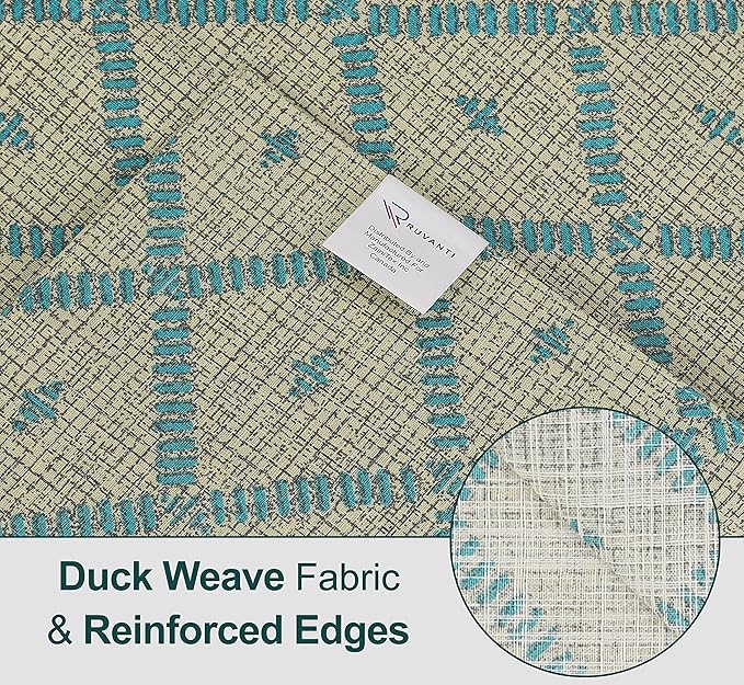 Ruvanti Placemats 100% Cotton 13x19 Inch, Dining Table Placemats Set of 6, Modern Place Mats for Dining Table Decor, Kitchen & Table Linens, Coffee Mat for Christmas Dinners - Linear