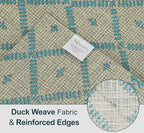 Ruvanti Placemats 100% Cotton 13x19 Inch, Dining Table Placemats Set of 6, Modern Place Mats for Dining Table Decor, Kitchen & Table Linens, Coffee Mat for Christmas Dinners - Linear