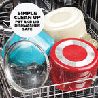 GOTHAM STEEL 5 Qt Ceramic Stock Pot Multipurpose Pasta Pot with Strainer Lid & Twist and Lock Handles, Nonstick Ceramic Pot for Soup, Spaghetti, Rice, Pots for Kitchen, Dishwasher Safe - Cream