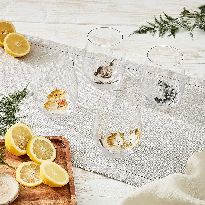 Wrendale Designs - 'Set of 4' Tumbler Glasses