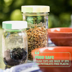 Masontops Tough Tops - Regular Mouth Mason Jar Lids BPA-Free Multi Color Plastic Reusable Dry Canning fit Ball Jars (Ball not included)